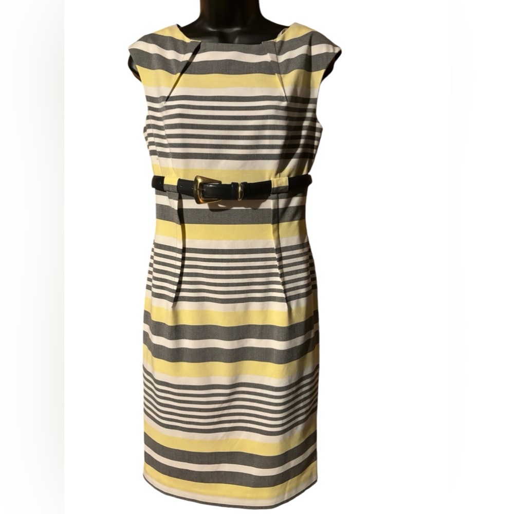 Calvin Klein belted sleeveless dress